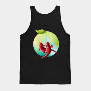 Kawaii Cherry Dragons - With Background Tank Top